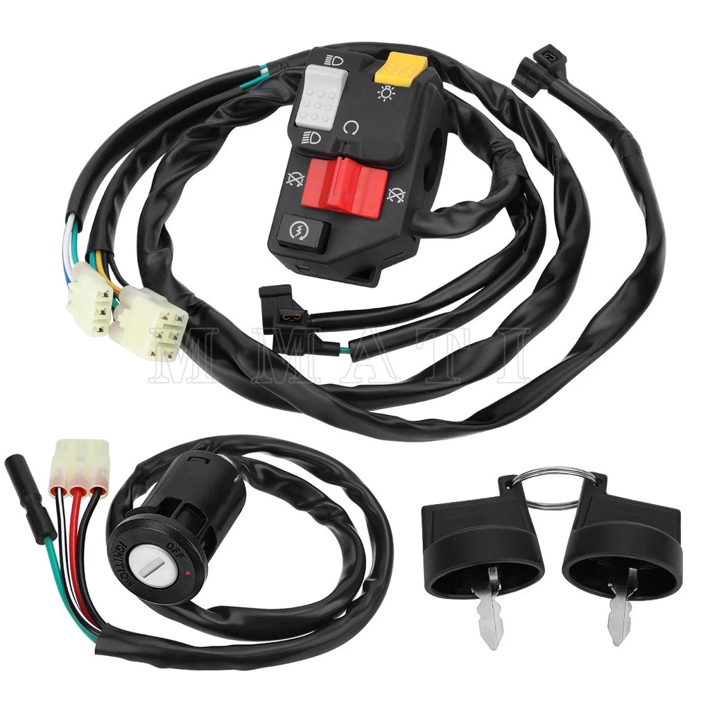 Left Handlebar Kill Switch & Key Switch for Honda Recon 250 TRX250TM (2007–2020)