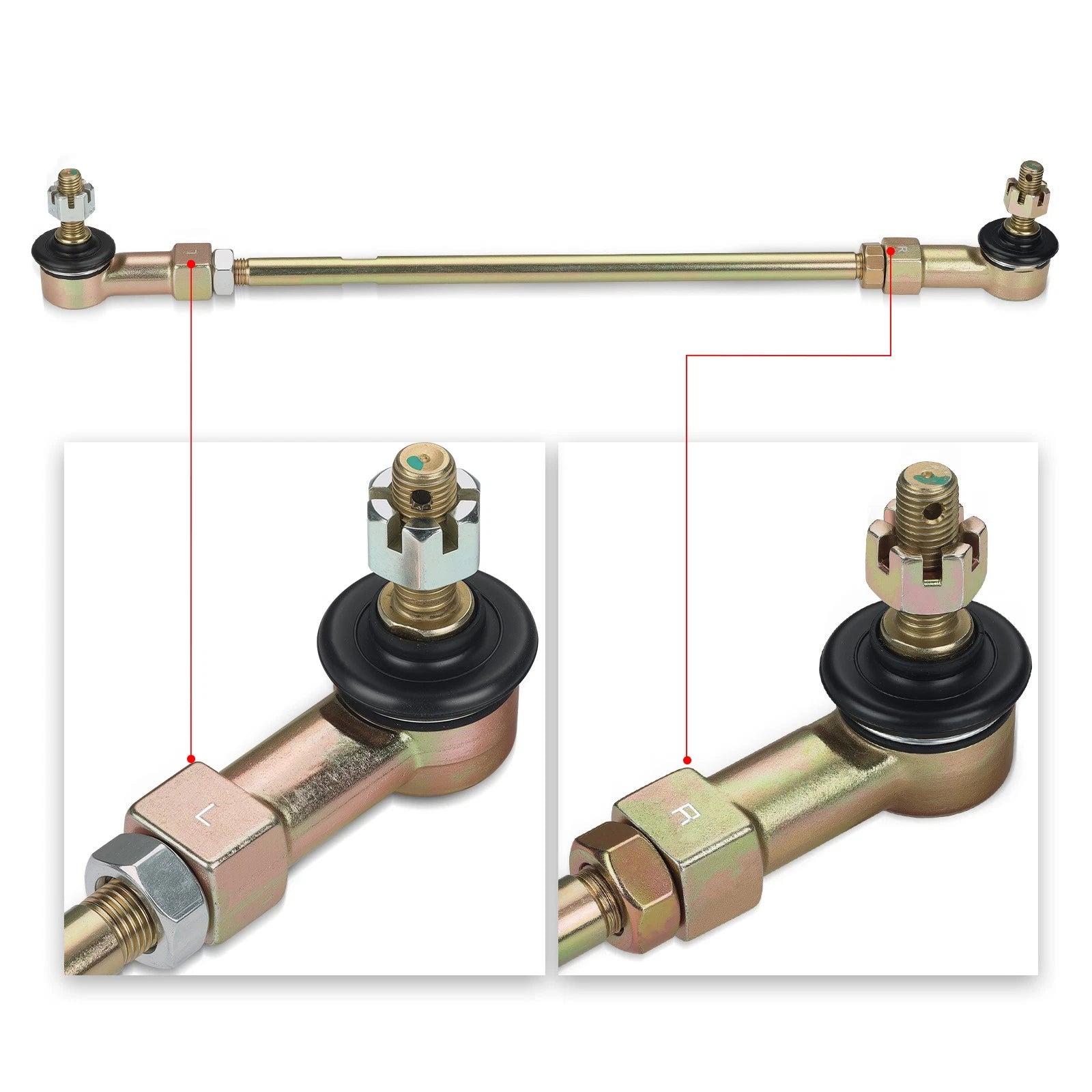 Tie Rods Kit w/Tie Rod Ends for Honda TRX450R TRX450ER (2004–2009)