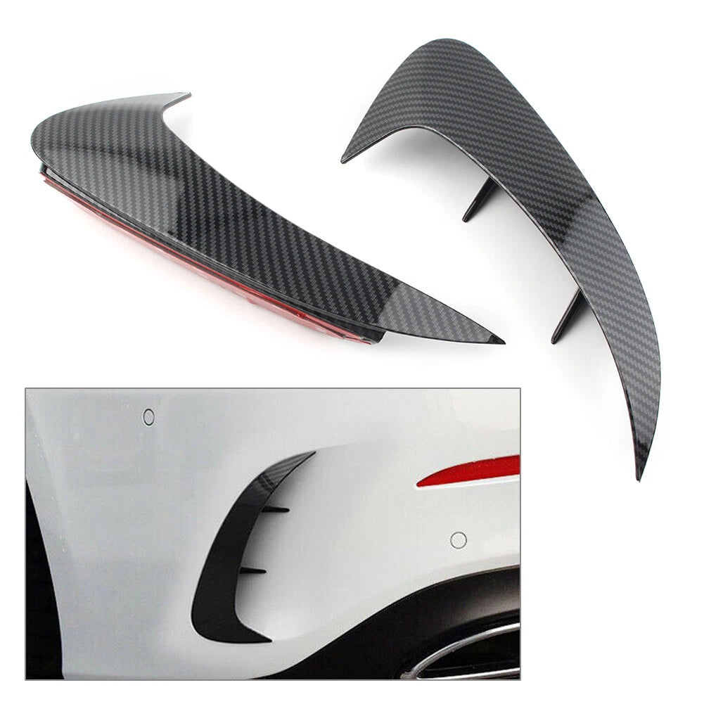 Carbon Look Rear Bumper Fins Canards for Benz A Class W177 A220 (2019–Present)