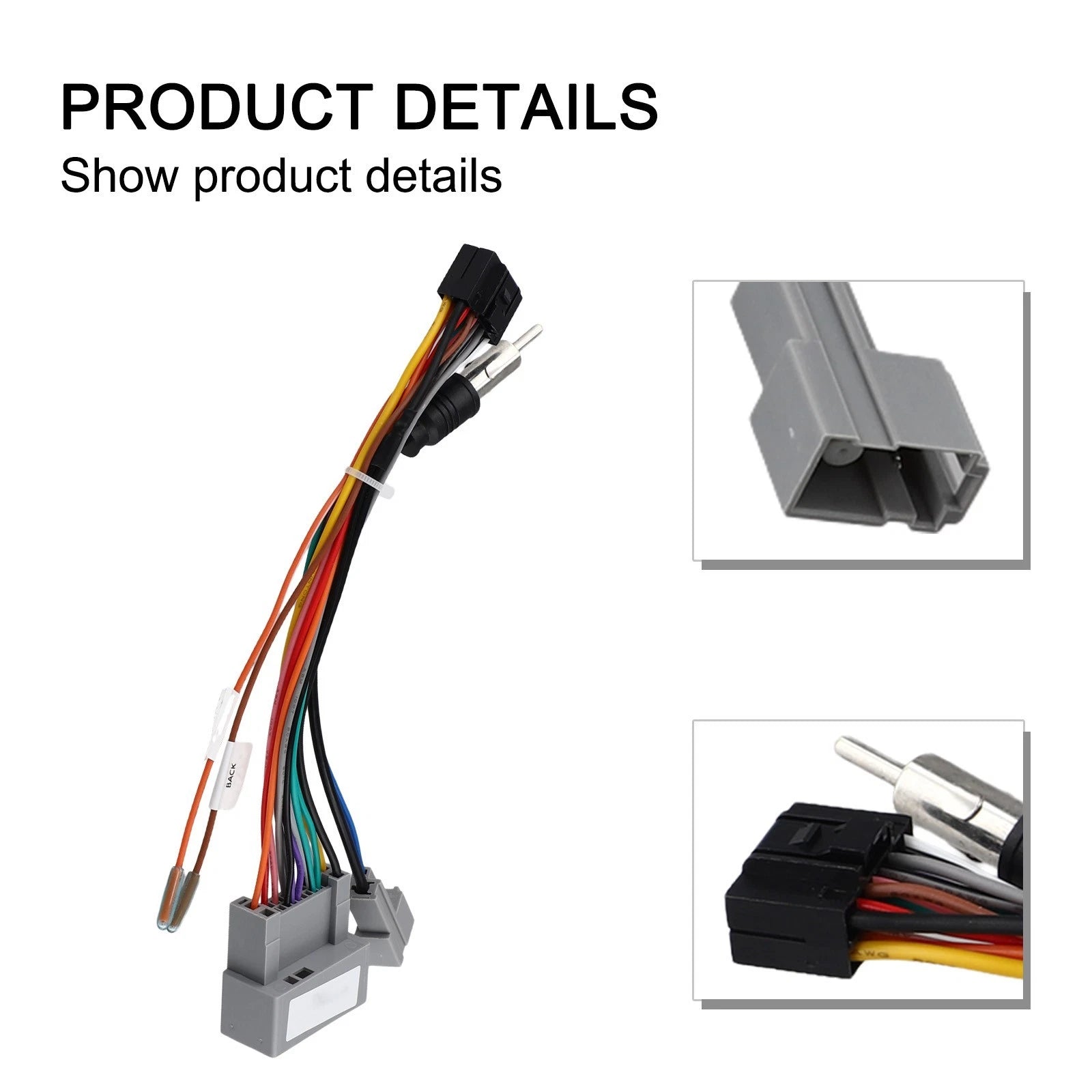 Power Wire Cable Connector for Honda Civic (Black)