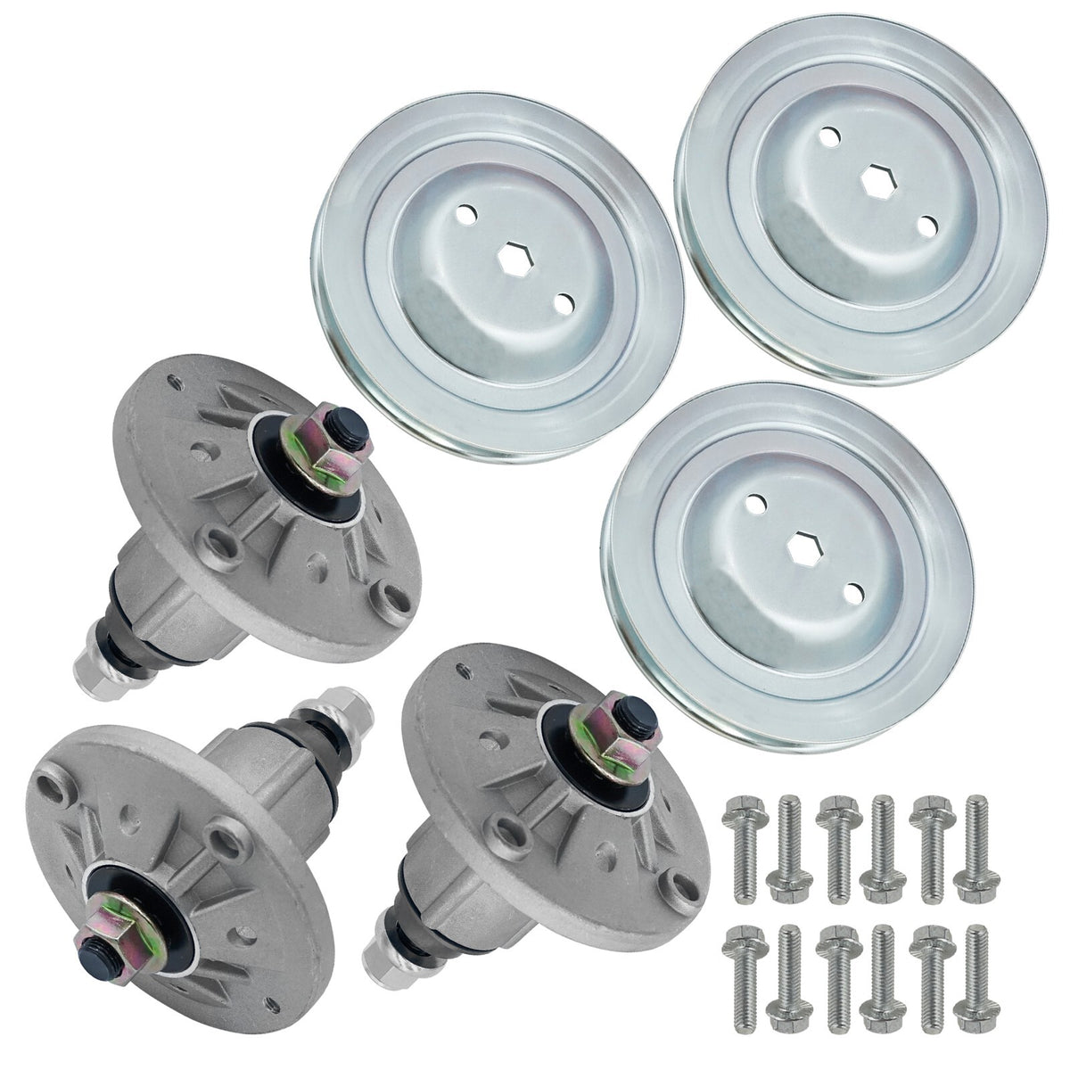 Deck Spindle and Pulley Replacement for John Deere 190C D170 E180 (54 in) (2010–2015)
