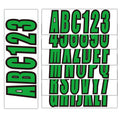 Set of 4 Custom Boat Registration Numbers Decal Stickers A-Z 0-9 Green