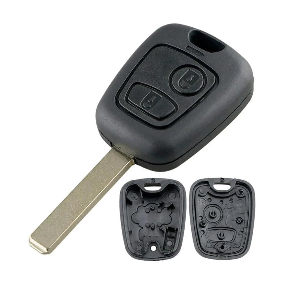 2 Buttons Key Replacement Shell Housing with VA2 Blade for Peugeot 206 (1998–2012)