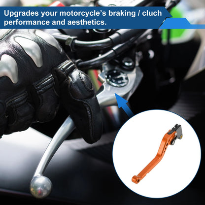 Short Brake Clutch Levers for Honda CBR1000RR 2008–2019 (Orange, 1 Pair)