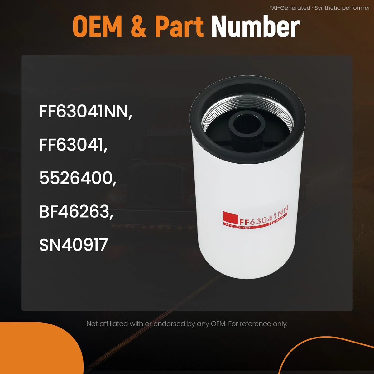 Fuel Filter for International HV MV Series Cummins (2020–2023) FF63041NN