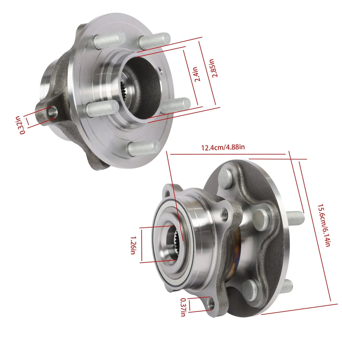 Front Wheel Bearing & Hub for Land Rover LR3 LR4 Range Rover Sport (2005–2013)