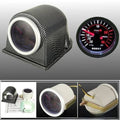 52MM LED Boost Gauge PSI Meter with Pipe Three Way Valve and Bracket White
