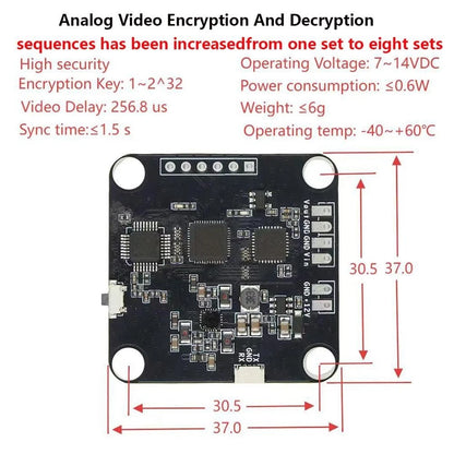 8 Sets Analog Video Encryption Decryption Module USB Serial