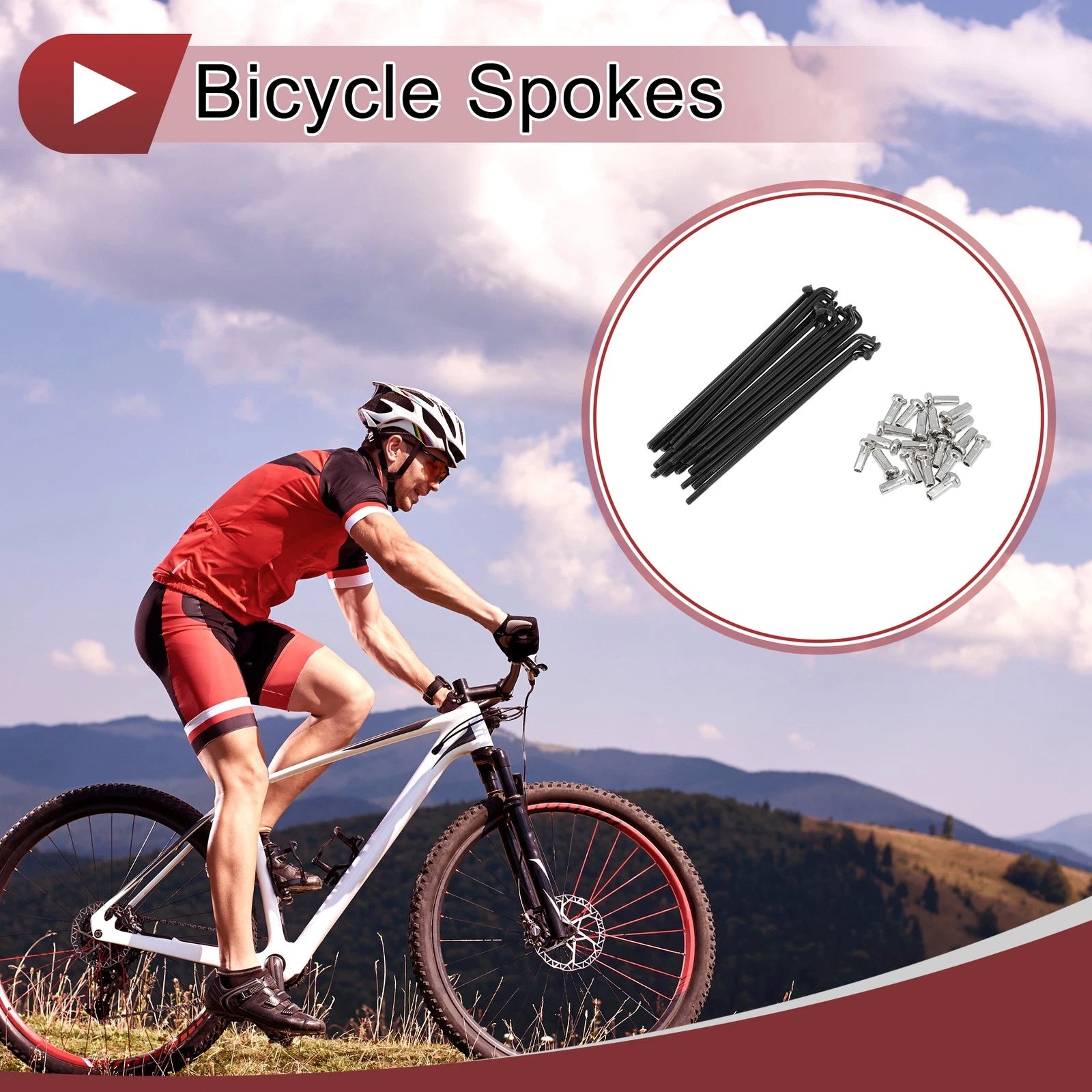 Bicycle Spokes 85mm 304 Stainless Steel 20 Pack for 13G Wheels (Fits )