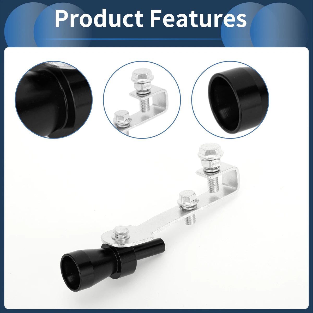 Turbo Sound Exhaust Muffler Pipe Whistle for Universal Vehicles (1 Set)