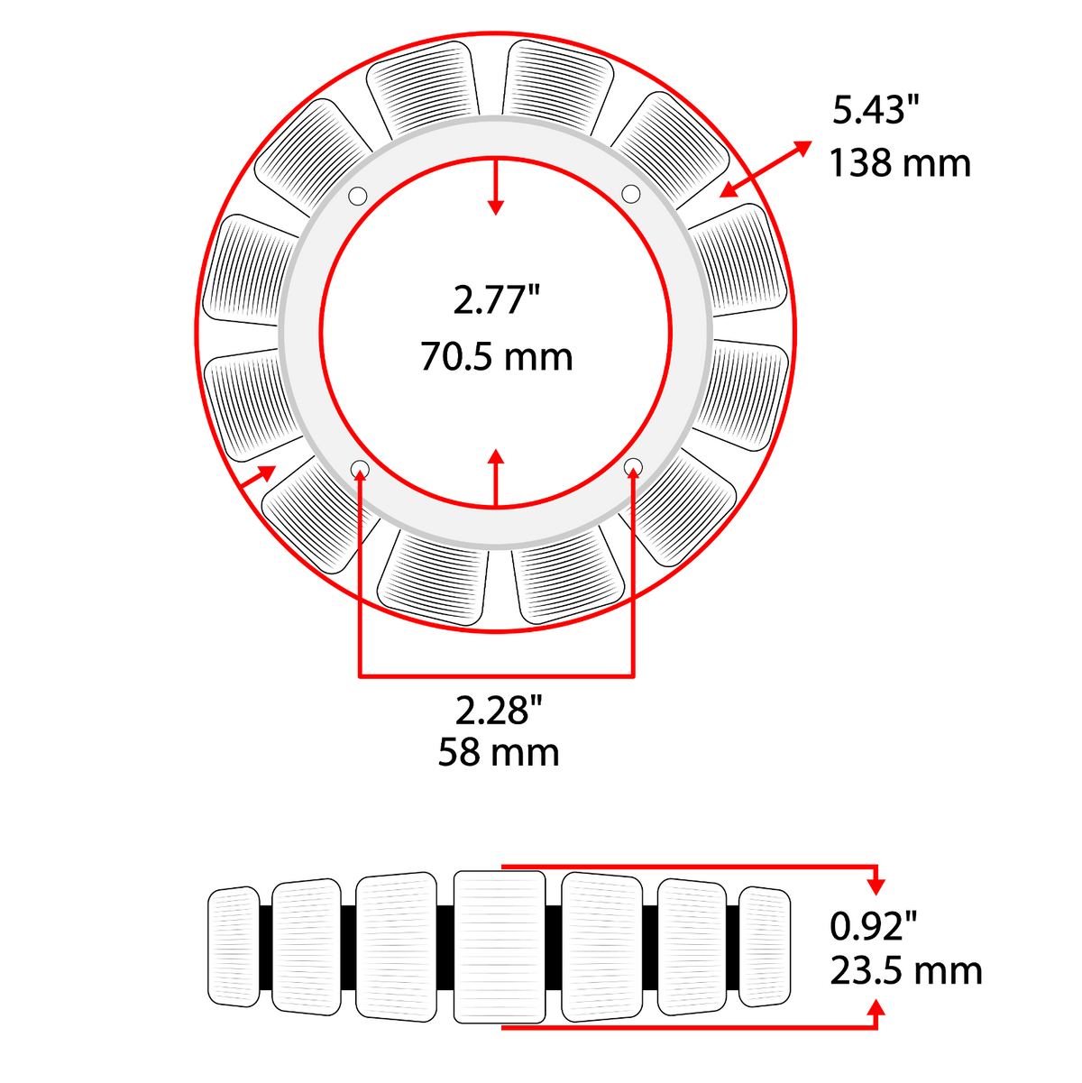 Complete 25 Amp Stator with Connectors for Kohler (2005–2015)