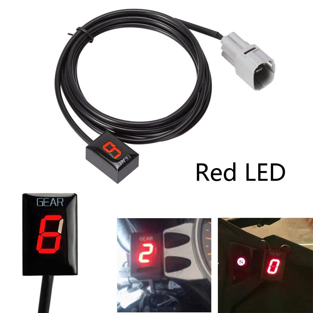 Red LED Gear Indicator for Suzuki SV650 DL650 DL1000 GSX-R600 GSX1400 (2003–2023)