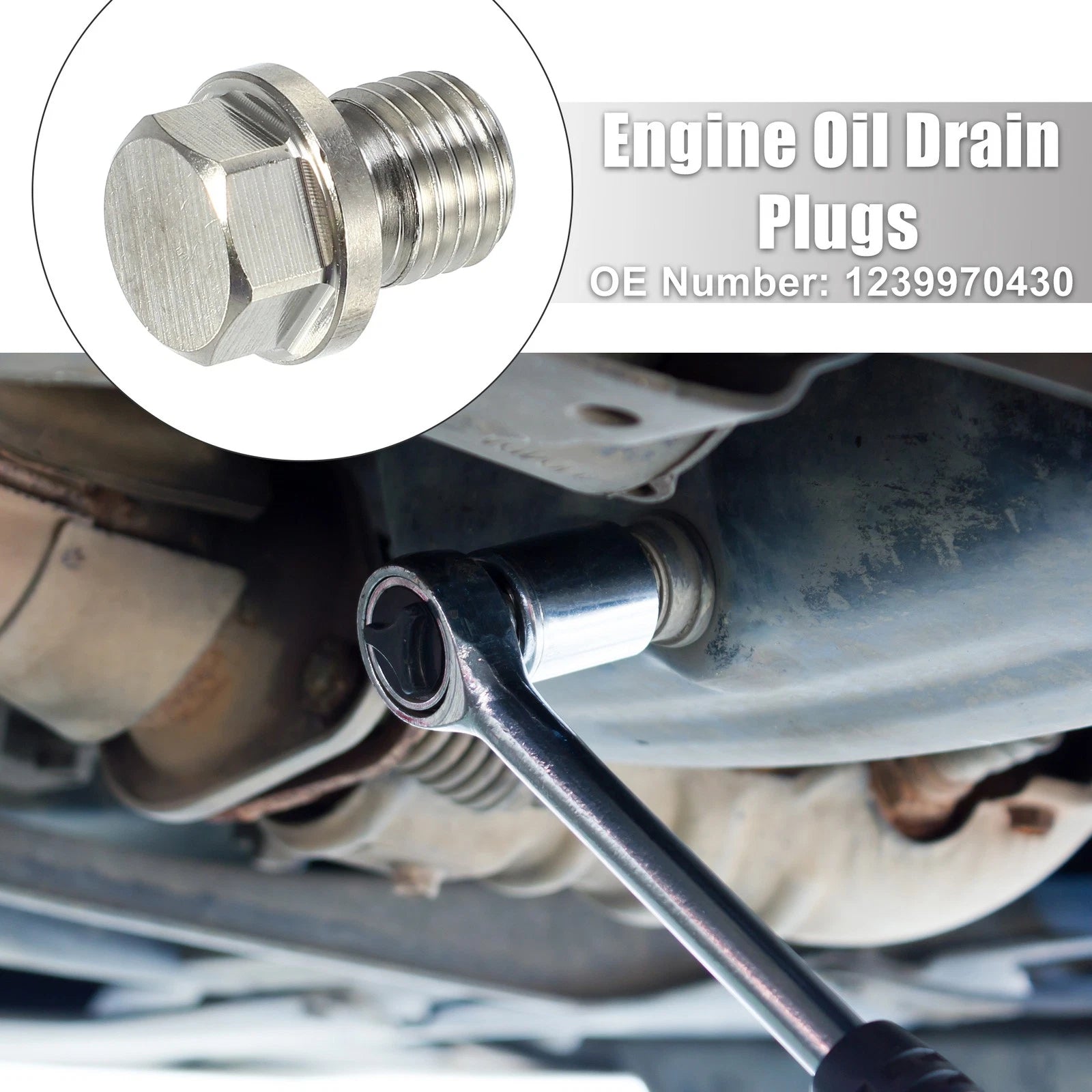Engine Oil Drain Plug with Washer Replacement 2 Set for Mercedes-Benz (1996–2025)