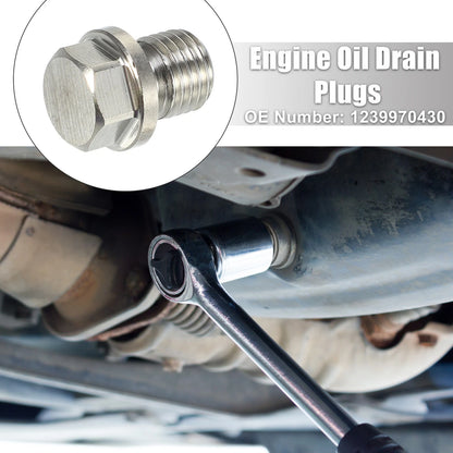 Engine Oil Drain Plug with Washer Replacement 2 Set for Mercedes-Benz (1996–2025)