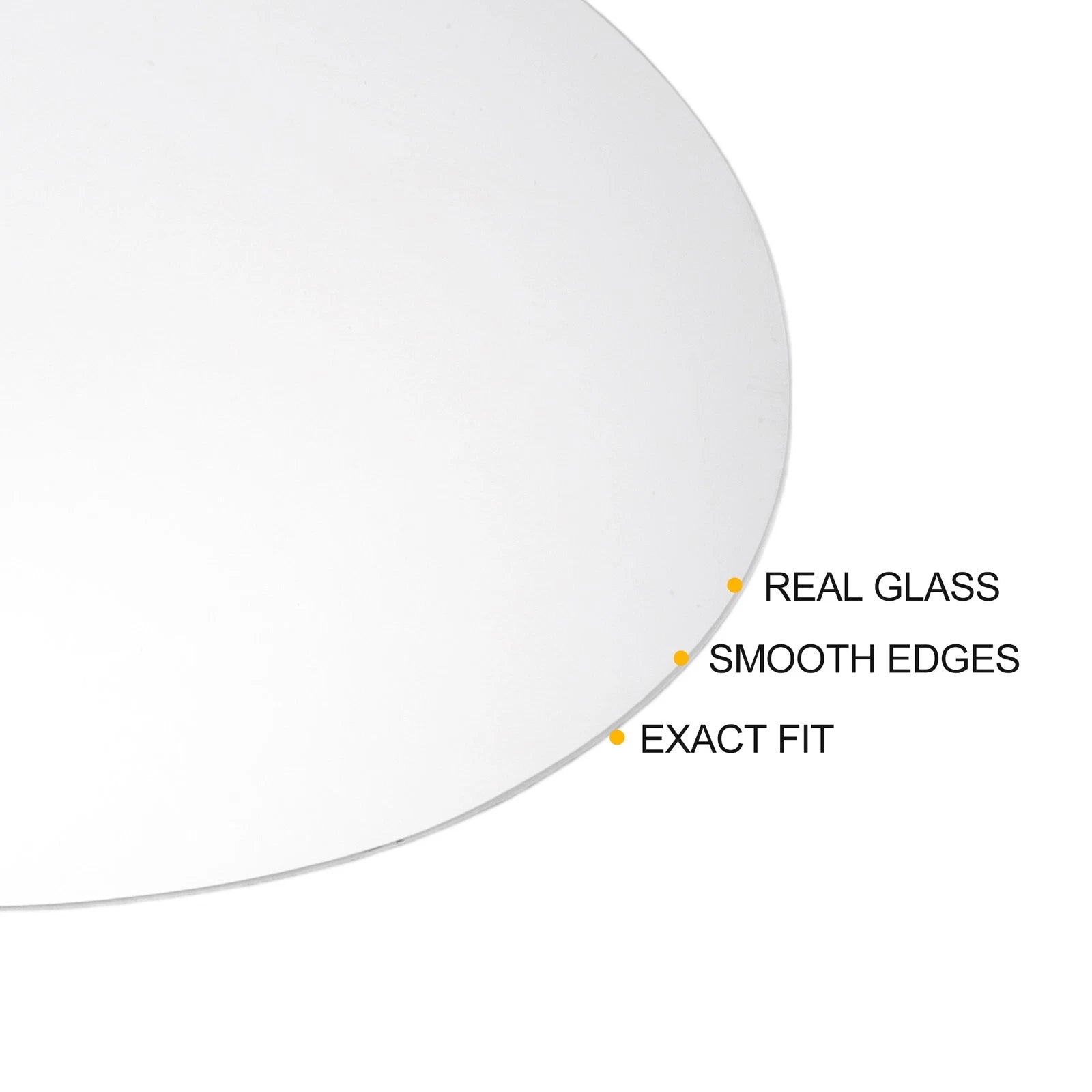 Right Side White Mirror Glass for Renault Twingo (1996–2006)