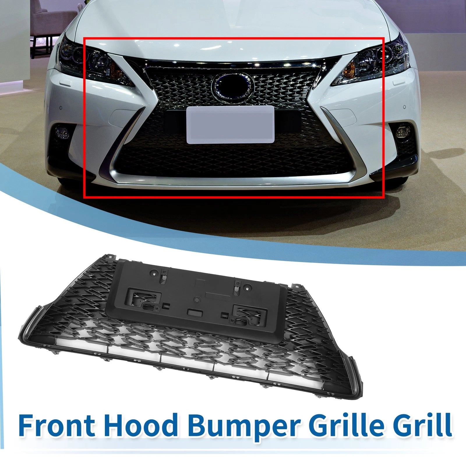 Front Lower Hood Bumper Grille for Lexus CT200h (2017–2017)