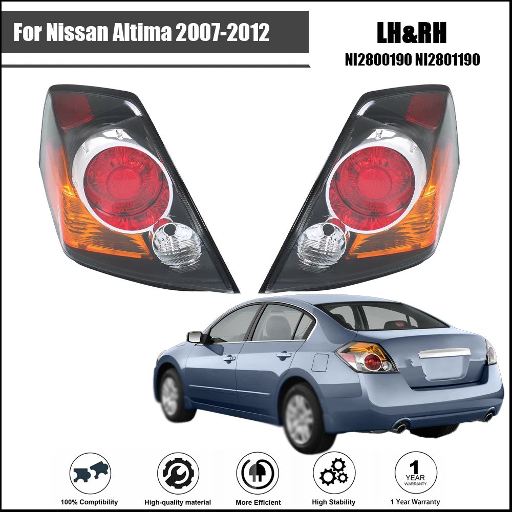 Tail Lights for Nissan Altima (2007–2012) Left + Right Replacement