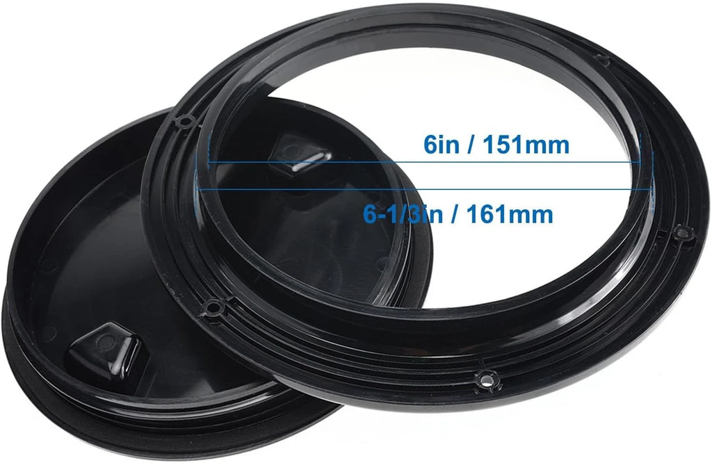 2Pcs 6" Round Non Slip Inspection Hatch w/Detachable Cover for Marine