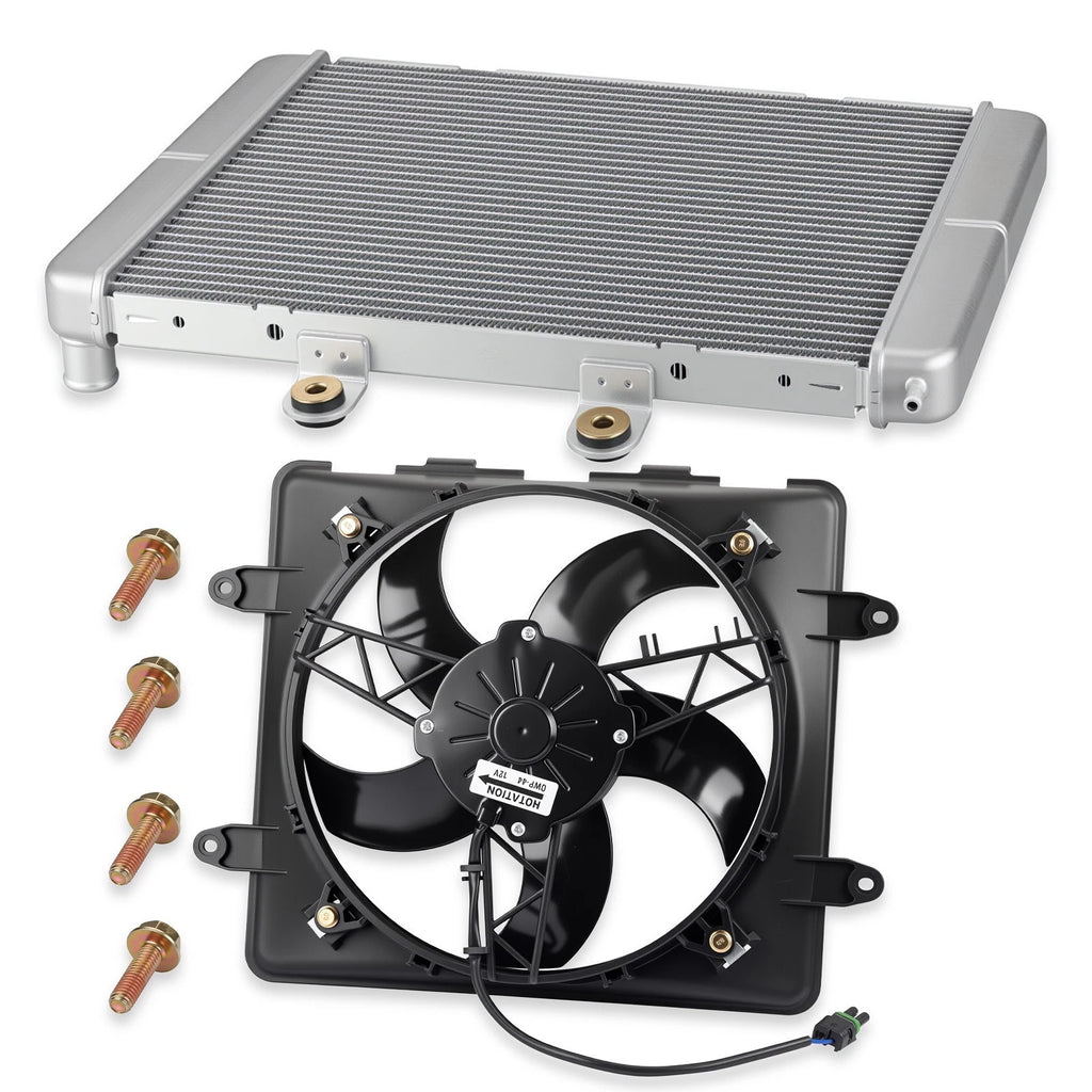 Aluminum Radiator & Cooling Fan for Polaris Sportsman 800 (2005–2012)
