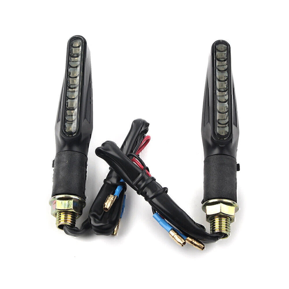 9X Amber LED Turn Signal Lights for Honda Harley Yamaha Motorcycle
