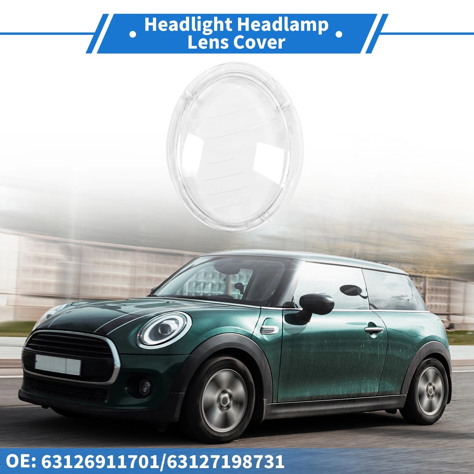 Headlight Lens Cover Front Left Replacement for BMW Mini Cooper (2014–2024)