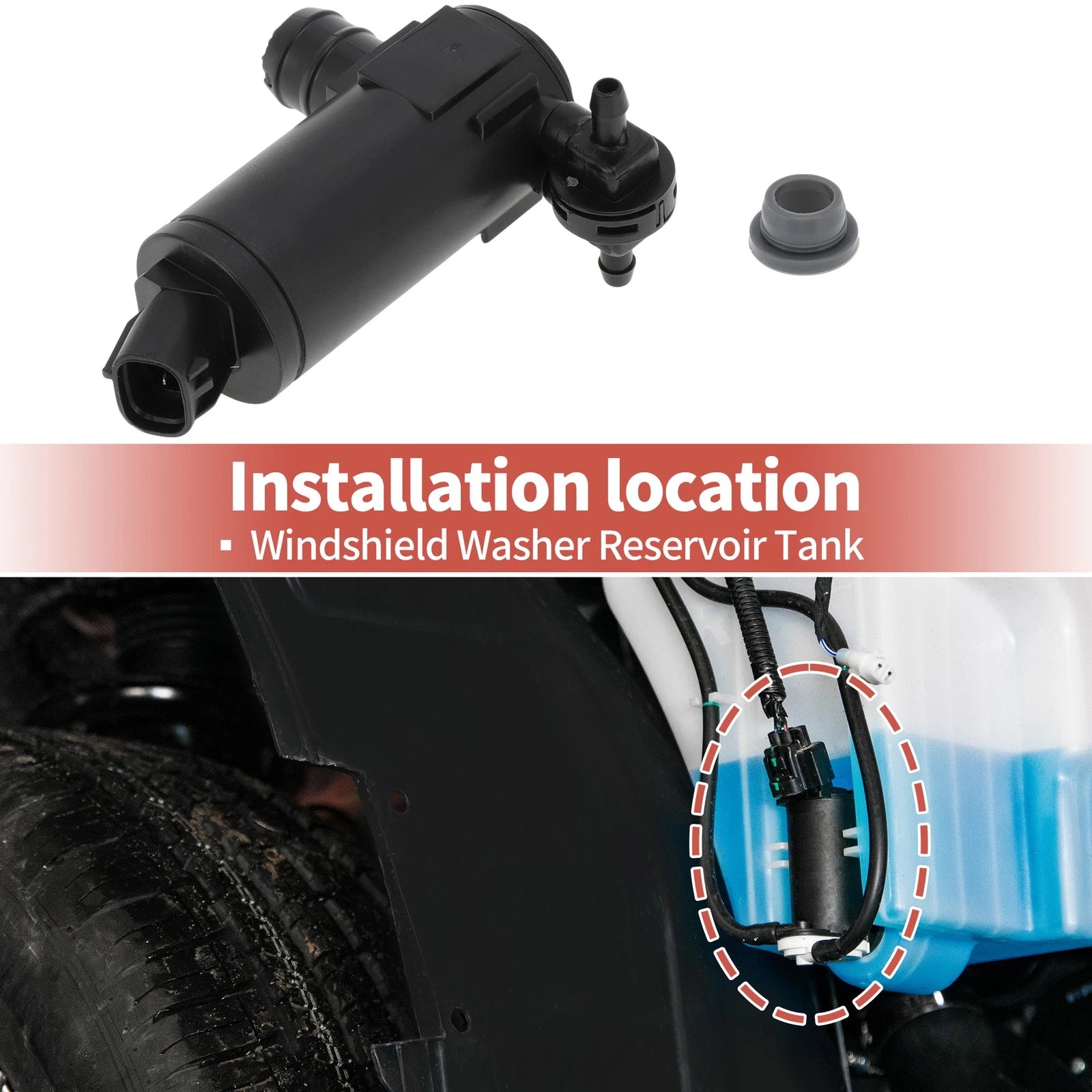 Windshield Washer Pump Replacement for Honda CR-V (2015–2022)