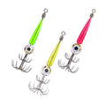 3-Pack Fishing Lures with 360° Rotating Ring and LED