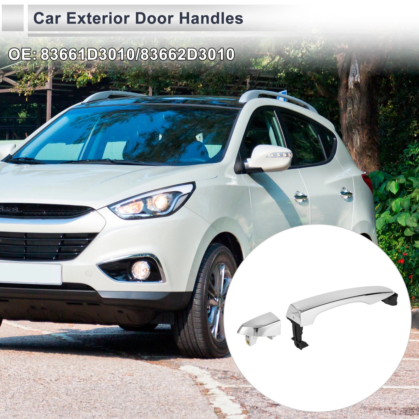 Rear Right Exterior Door Handle Replacement for Hyundai Tucson 2016-2020