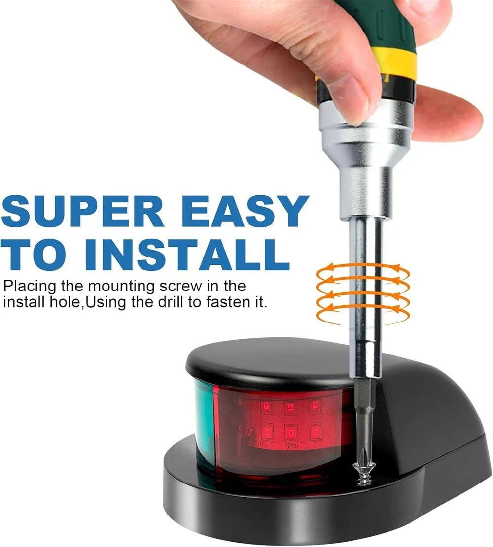 LED Navigation Lights for Boat (Red-Green)