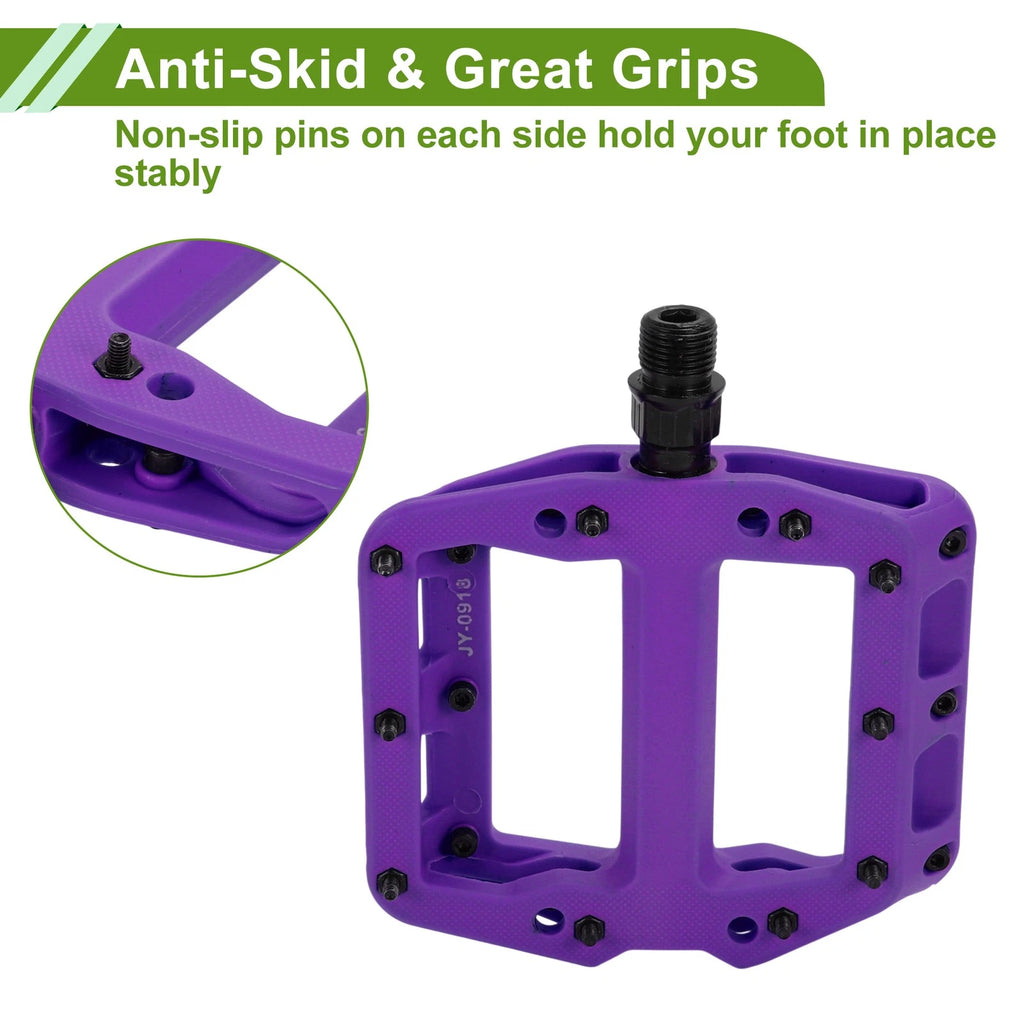 Bicycle Pedals Nylon Universal Replacement for 14mm Cranks 1 Pair