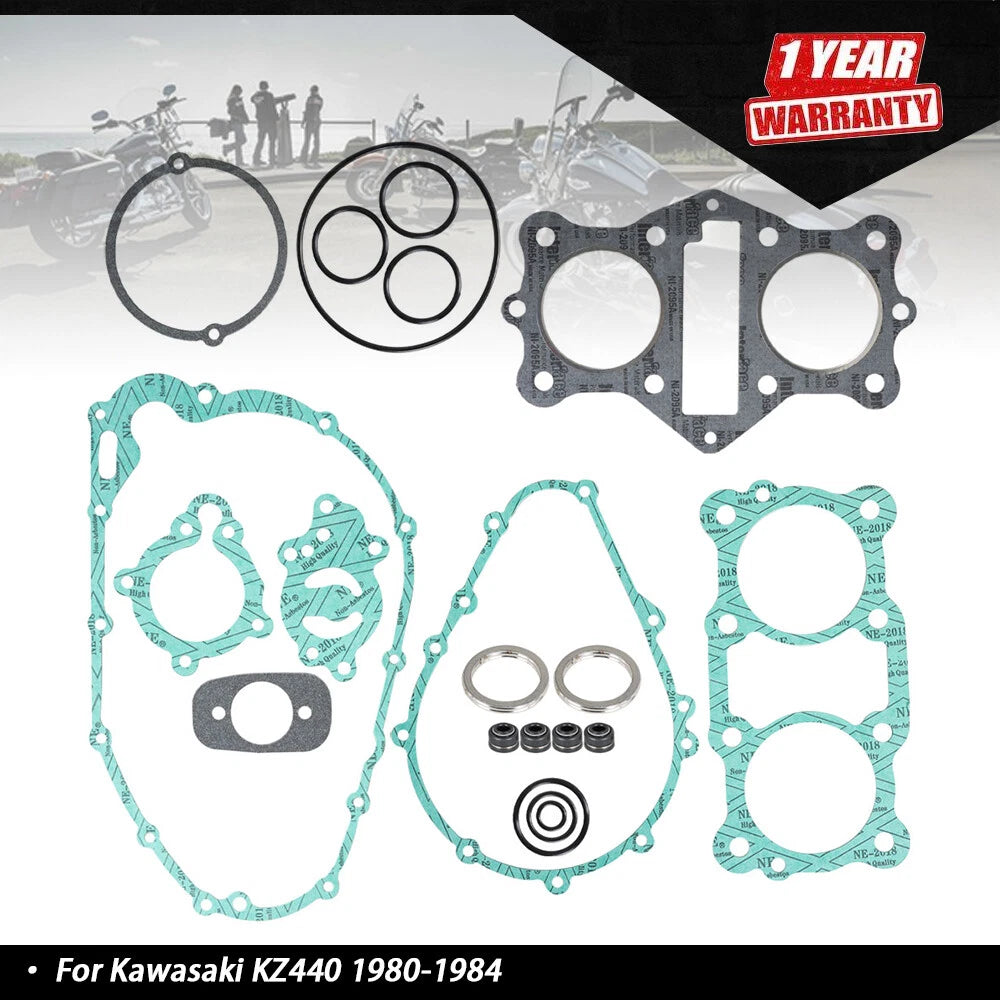 Complete Engine Gasket Kit for Kawasaki KZ440 KZ440B (1980–1984)