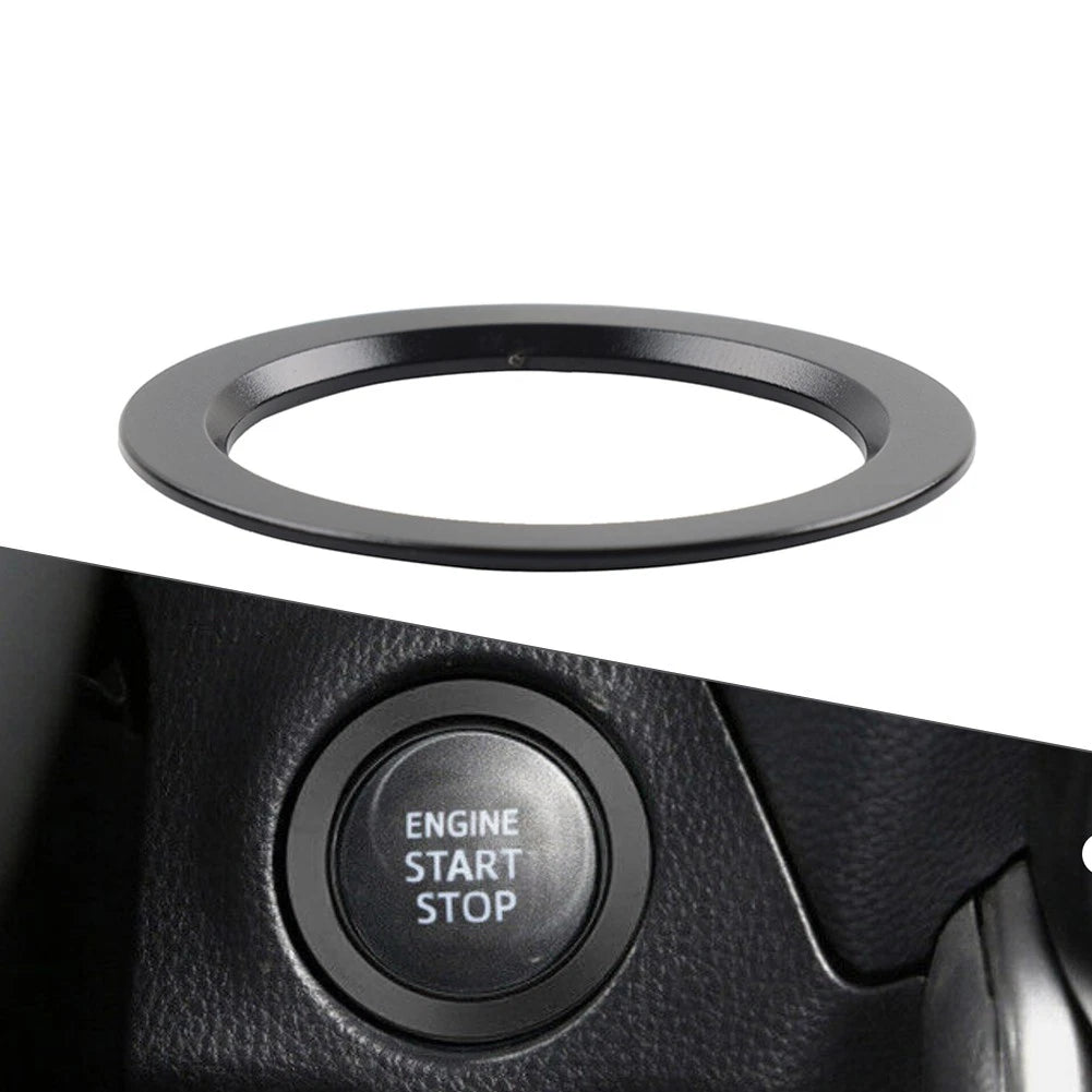 Black Engine Start Stop Button Trim Ring For Toyota Tacoma Camry Prius Corolla