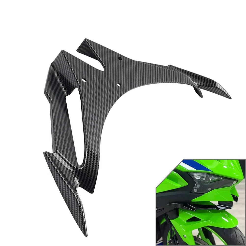 Front Fairing Winglets Spoiler Aerodynamic Wing For Kawasaki Ninja 500 2024-2026