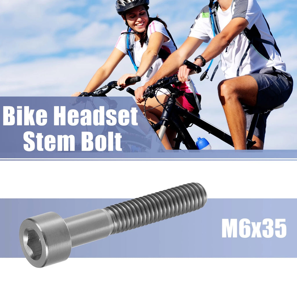 Titanium Tone Stem Bolt M6x35 Replacement for Bike Headset Stem (Universal)