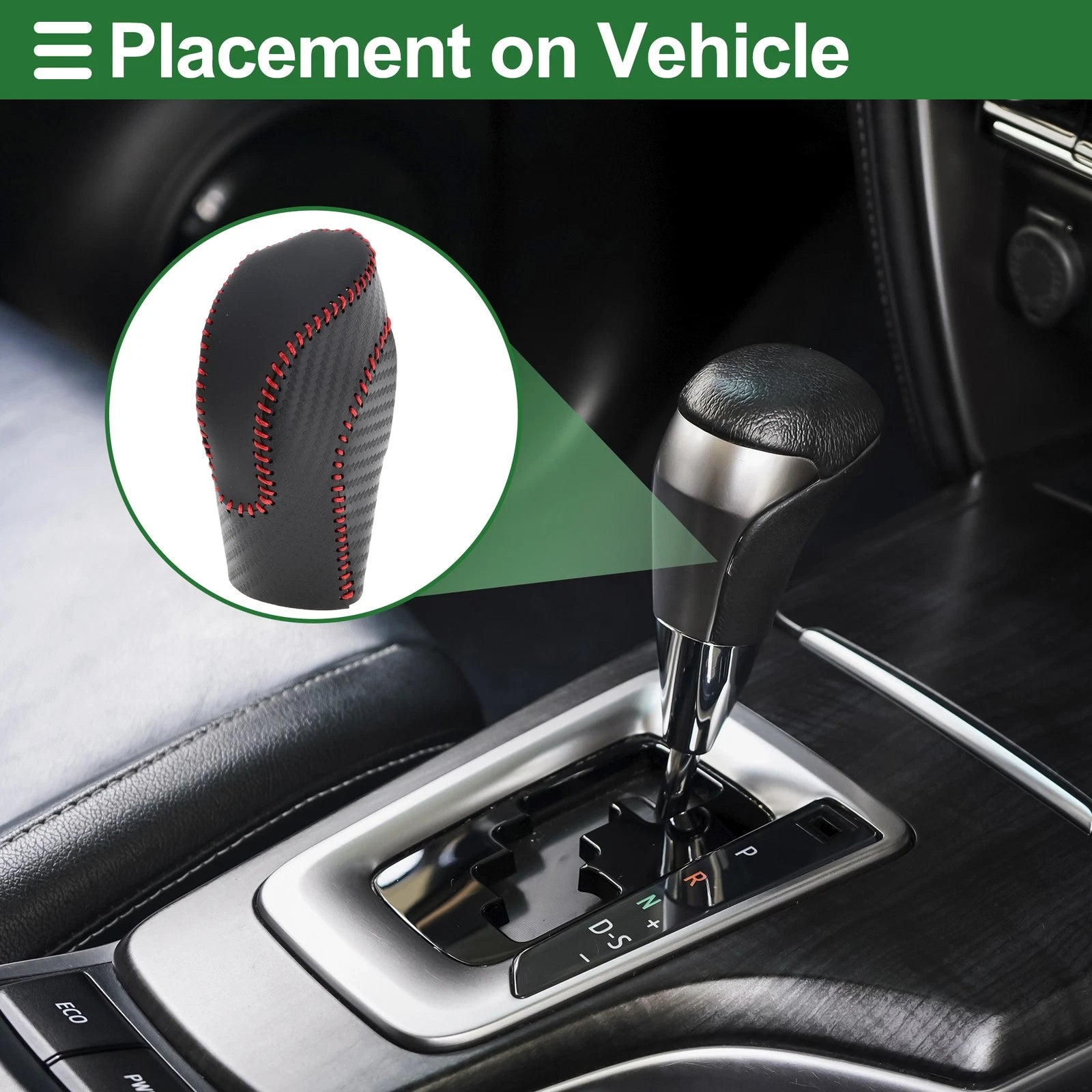 Gear Shift Knob Cover Replacement for Subaru Forester 2018–2023 Carbon Fiber