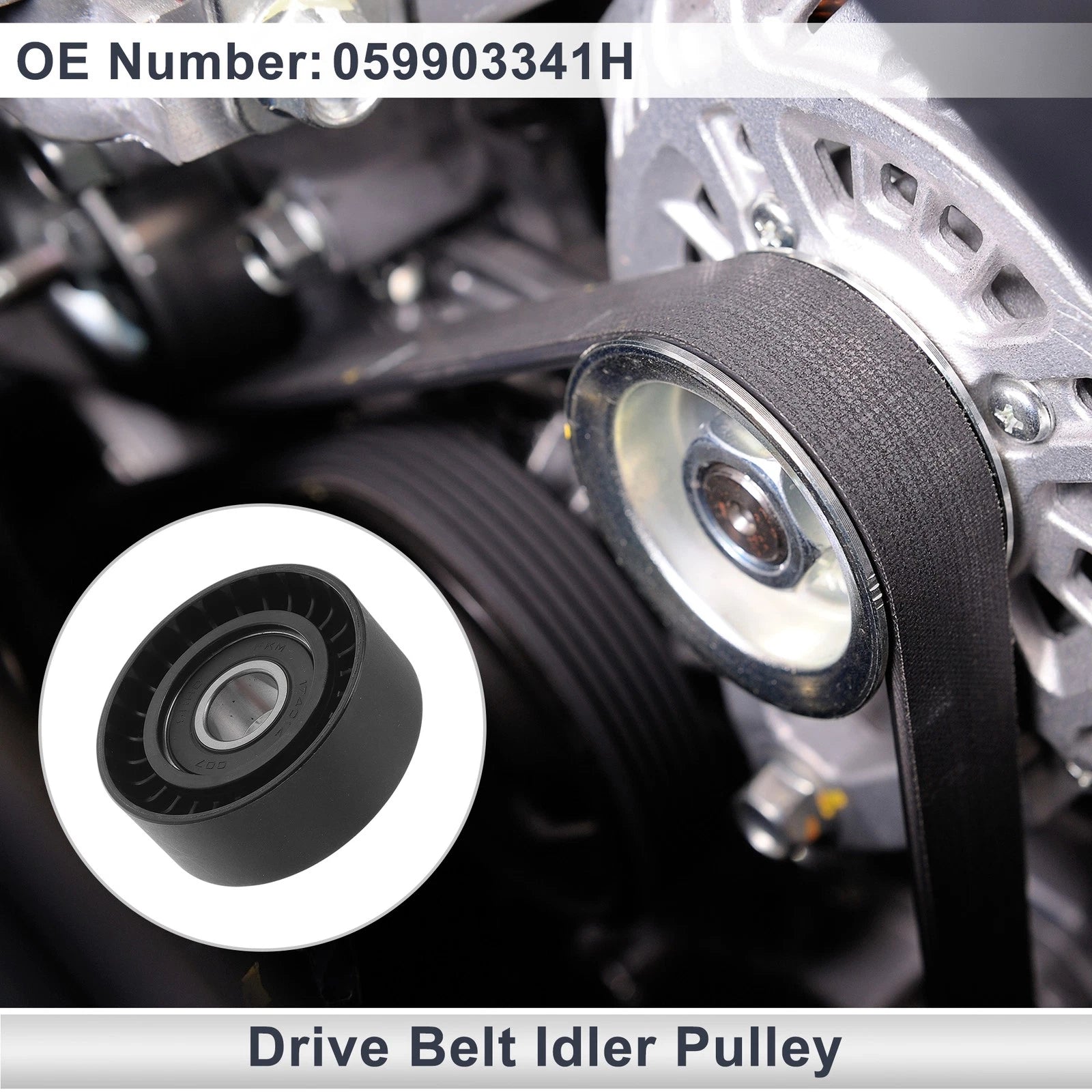 Drive Belt Idler Pulley for Audi A4 B6 B7 (2004–2016) OEM Replacement