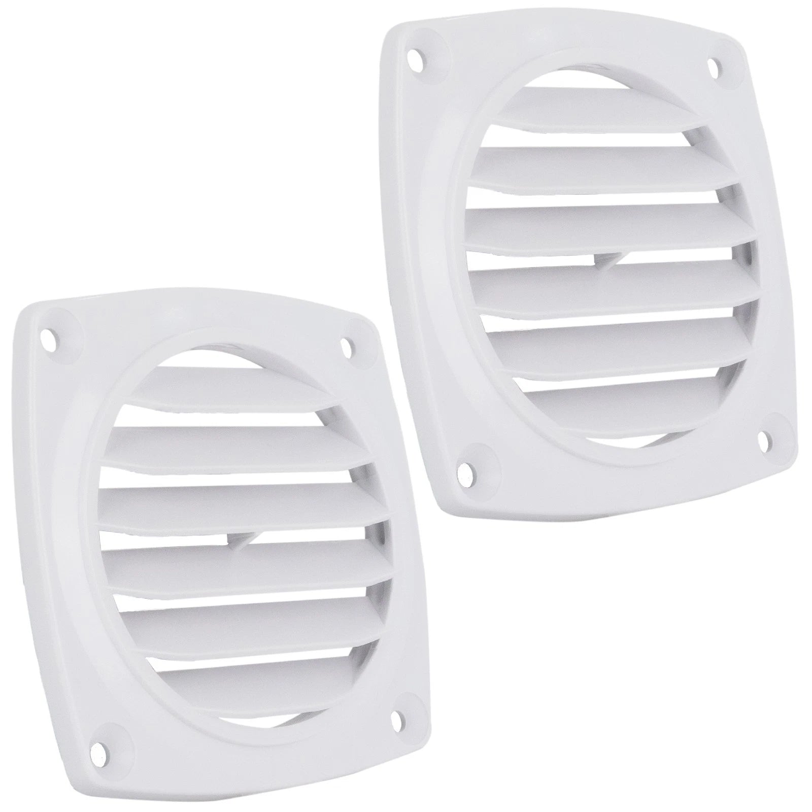 2X 3-Inch Louvered Hose Ventilators for (White)