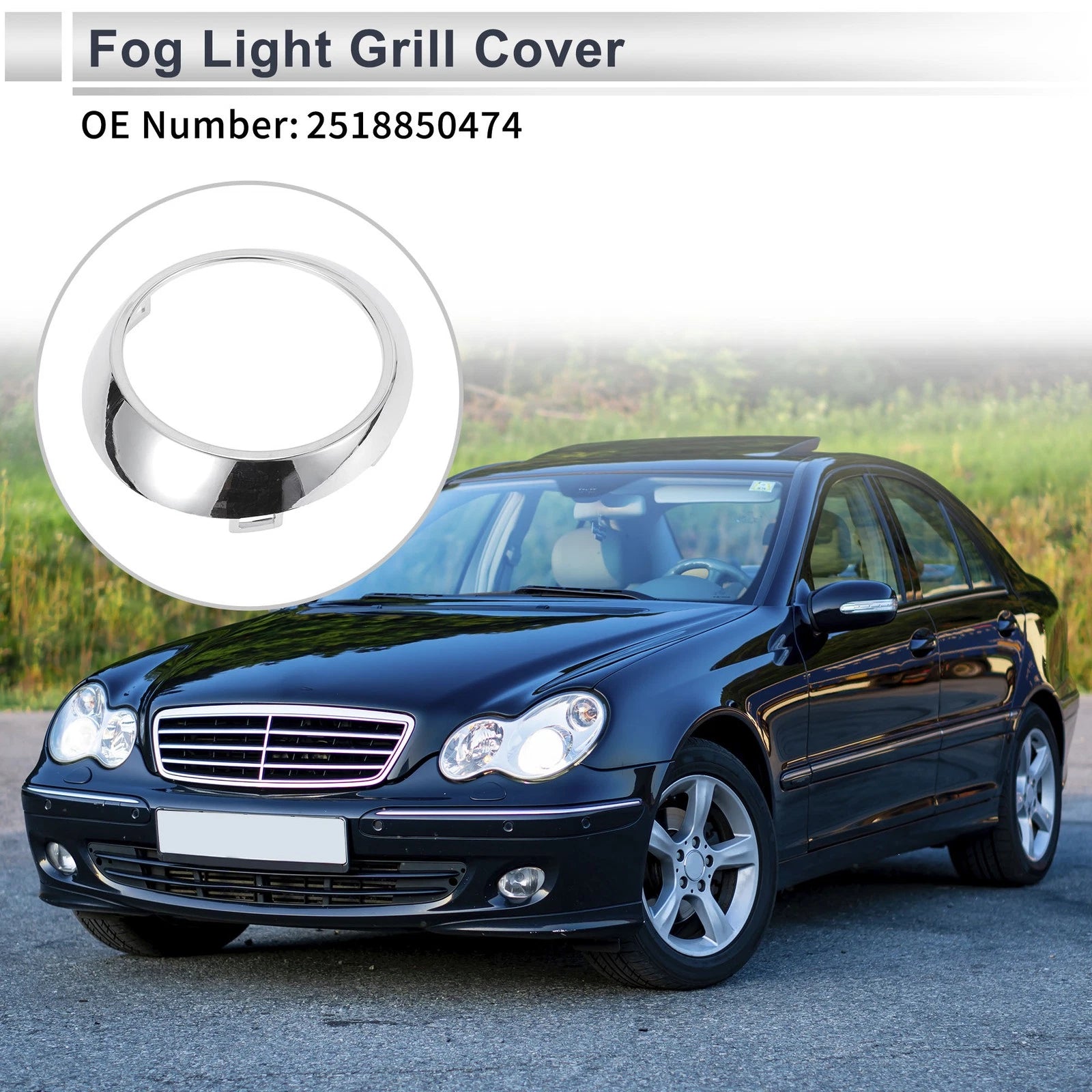 Car Front Right Fog Light Grill Replacement for Mercedes Benz W251 (2006–2010)
