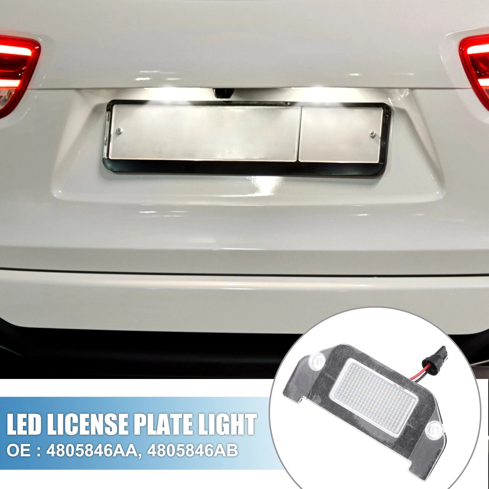 LED License Plate Light 6000K White Replacement for Dodge Charger (2006–2014)