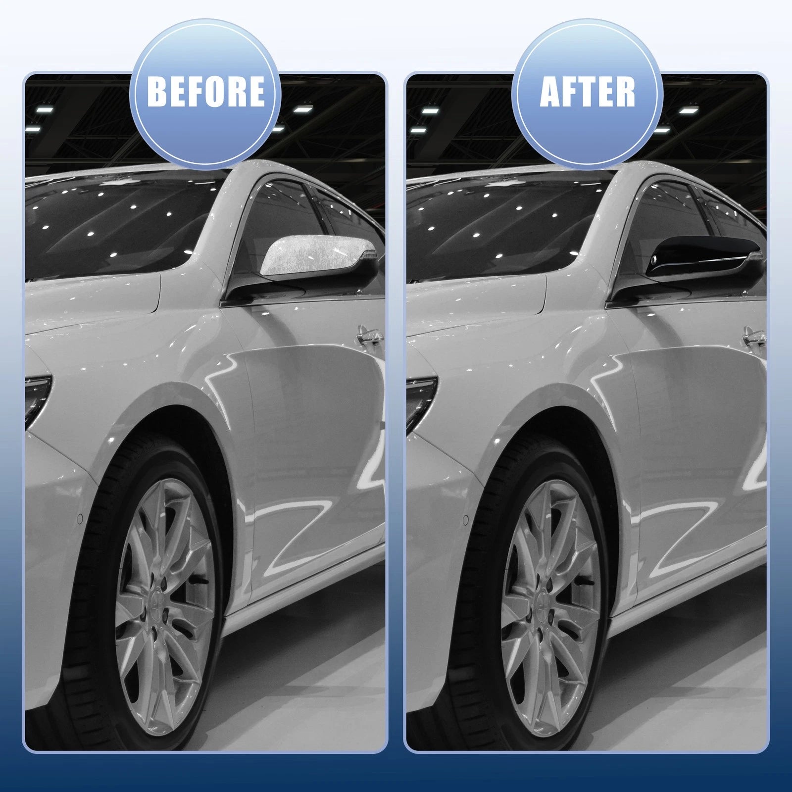 Rearview Mirror Cap Overlay Pair Black for Chevrolet Malibu (2016–2020)