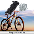 Bicycle Spokes Nipple 45 Steel 13G 90mm Universal Set for Universal Fit (—)