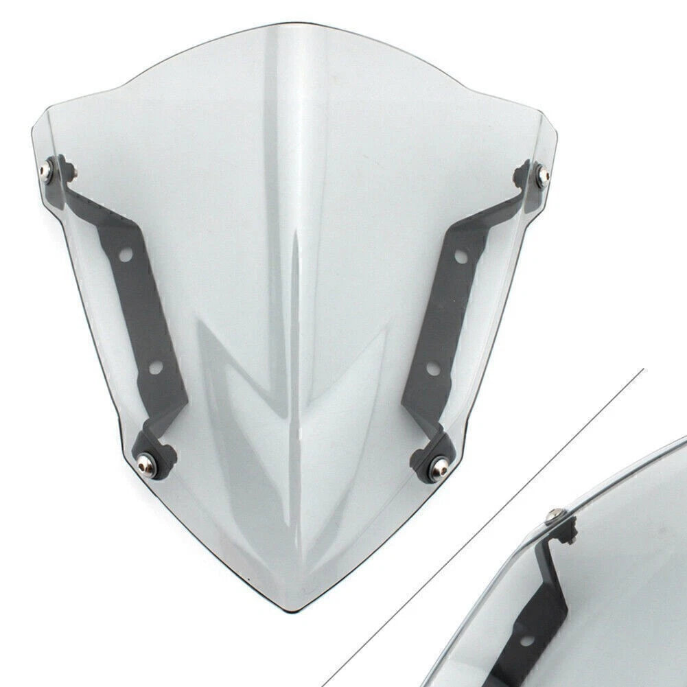 Grey Windshield Windscreens with Bracket for Yamaha MT-09/FZ-09 (2014–2016)