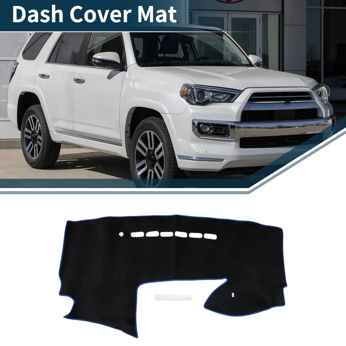 Dashboard Cover Mat for Mazda Premacy MK3 (2007–2016) Black Blue Set of 1