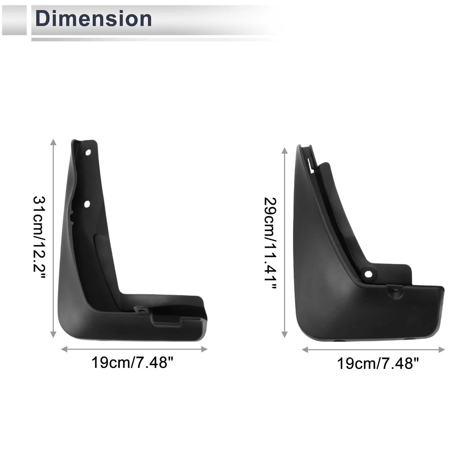 Mud Flaps Splash Guards 1 Set Replacement for BMW 3 Series E46 (1997–2005)
