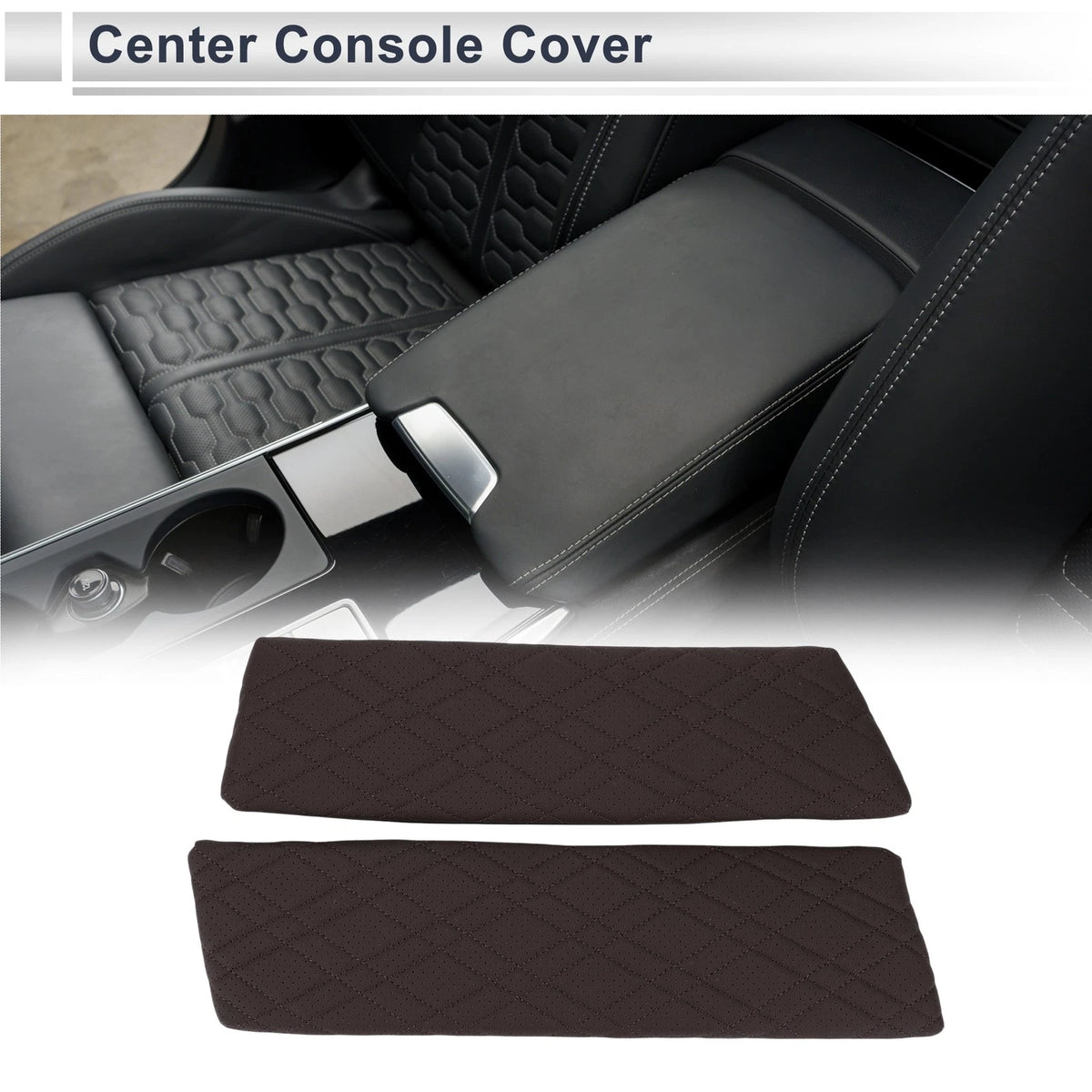 Car Center Console Cover Replacement for BMW 5 Series G30 (2018–2023) Dark Brown