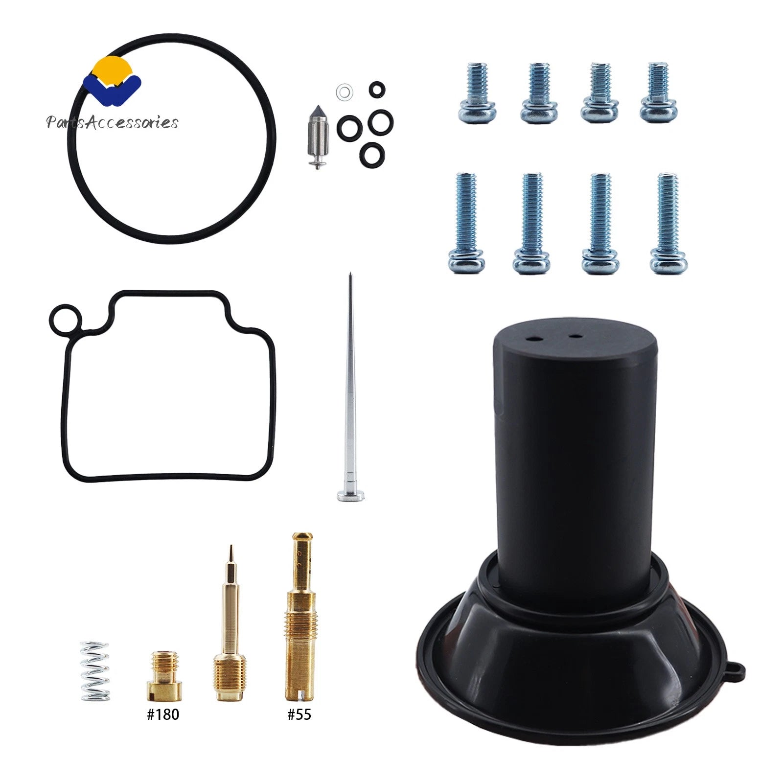 Carburetor Rebuild Kit for Honda VTX1300C VTX1300R VTX1300S (2003–2009) 16111-MEA-671