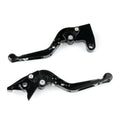 Adjustable Folding Brake Clutch Levers for Aprilia Moto Guzzi (Black)