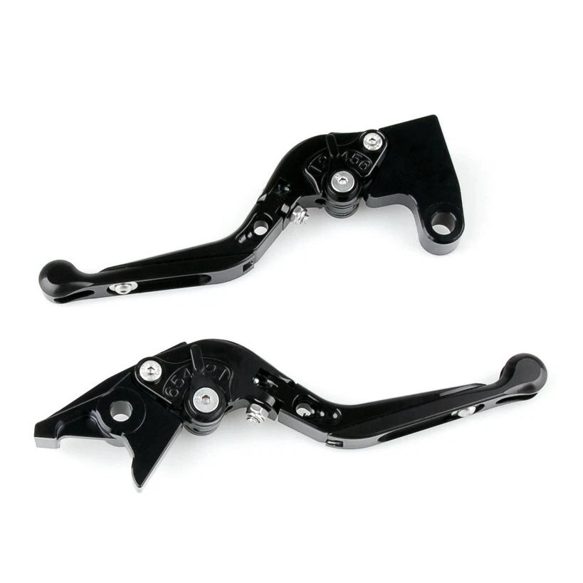 Adjustable Folding Brake Clutch Levers for Aprilia Moto Guzzi (Black)