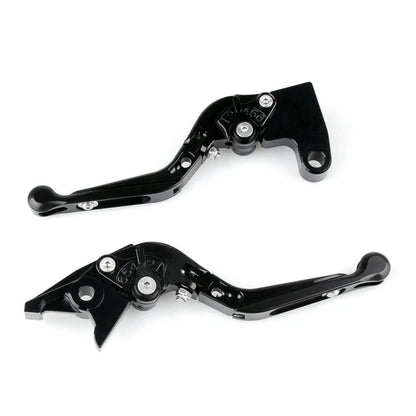 Adjustable Folding Brake Clutch Levers for Aprilia Moto Guzzi (Black)