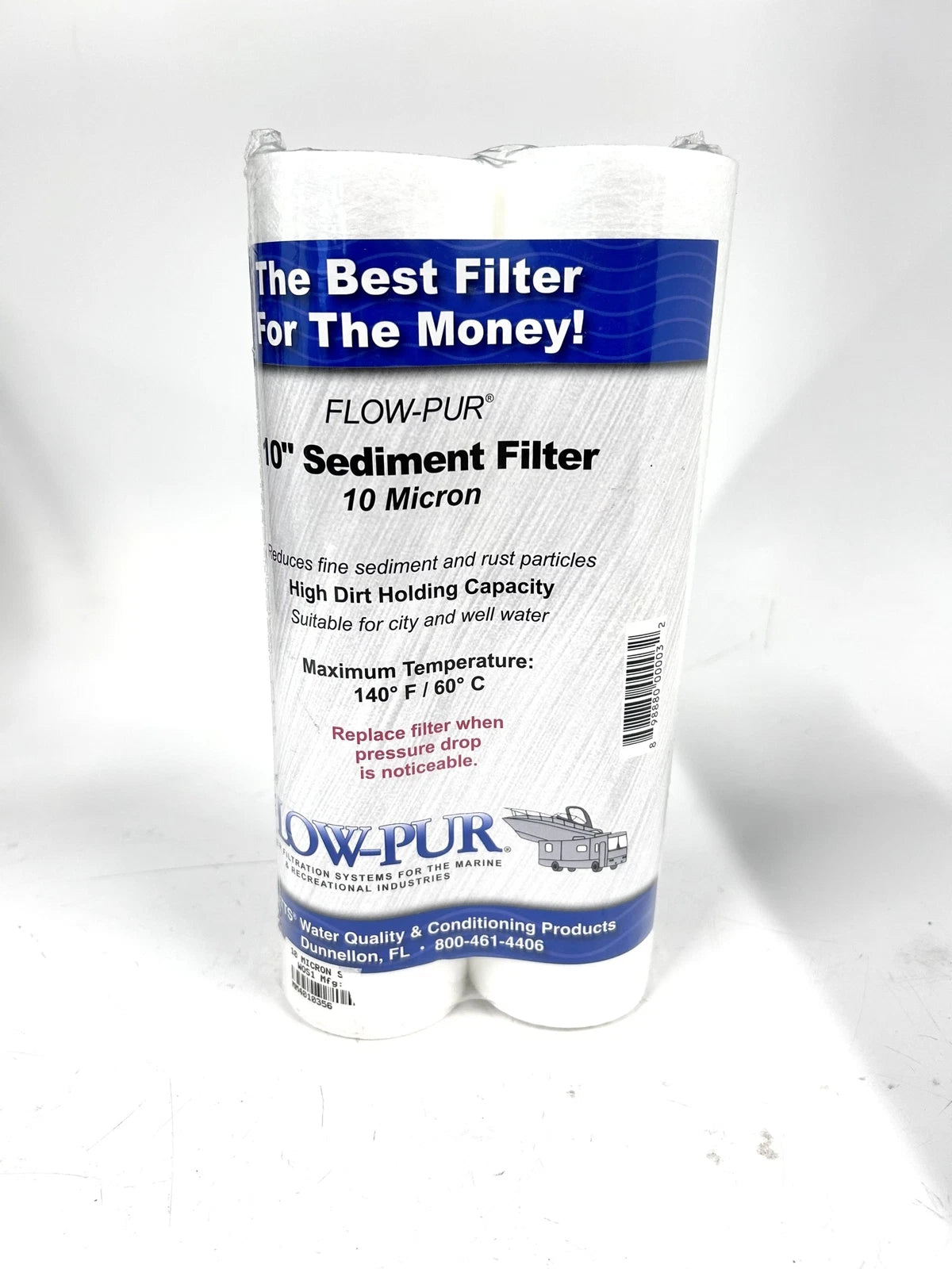 2X 10'' 10 Micron Sediment Water Filter for Flow-Pur
